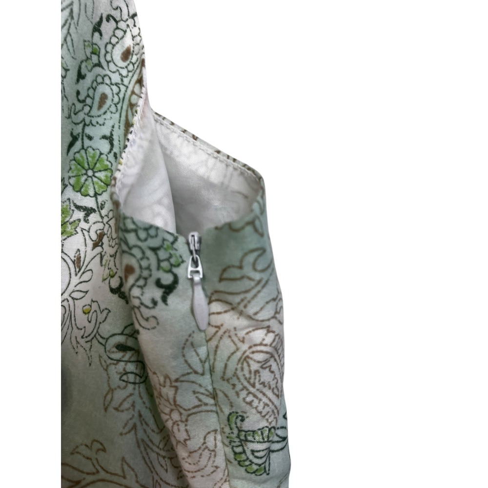 Alyn Paige S Green Paisley Floral Halter Midi Dress Empire Waist Garden Party - Picture 8 of 8